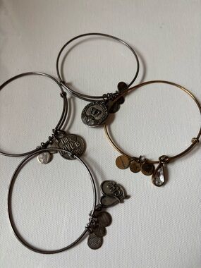 Alex and Ani Mixed Metal Charm Bangle Set - Silver & Gold